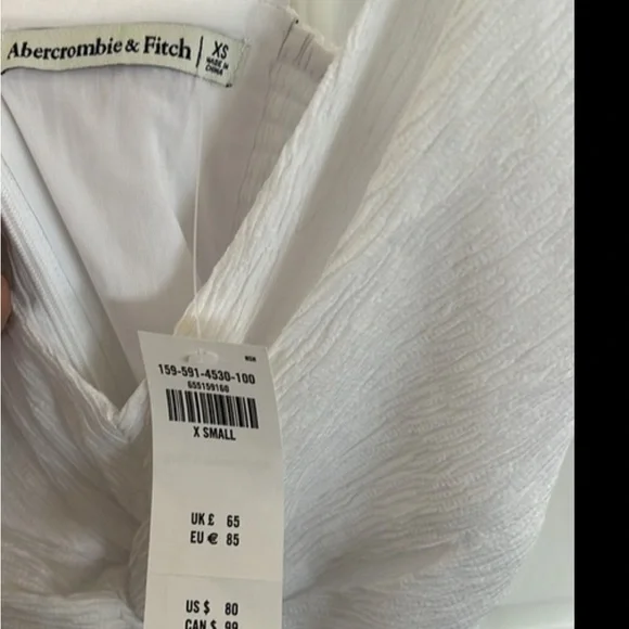 NWT Abercrombie Crinkle Textured Twist-Front Mini Dress - Picture 6 of 8